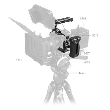 SmallRig 3669D - zaawansowany zestaw z klatką i uchwytami do Sony Alpha 7 V / 7R V / 7 IV / 7S III - przykład użycia